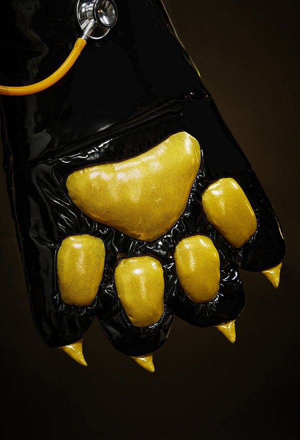 V Cosplay Traje de enfermera erótico inspirado en Kagamine Rin con mono, abrigo de garras grandes con diadema y orejas V Cosplay Traje de enfermera erótico inspirado en Kagamine Rin con mono, abrigo de garras grandes con diadema y orejas