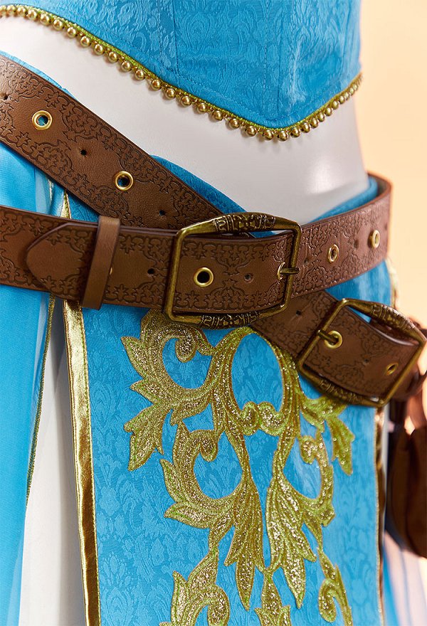 The Legend of Zelda Princesa Zelda Derivada Lencería Sexy Vestido Bailarina Top Halter y Falda con Mangas y Riñonera