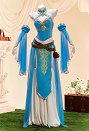 The Legend of Zelda Princesa Zelda Derivada Lencería Sexy Vestido Bailarina Top Halter y Falda con Mangas y Riñonera