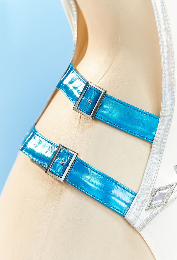 Marvel Rivals Sexy Conjunto inspirado en la Reina Blanca de  body con transparencias y ataduras, chaqueta corta y collarín