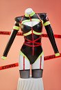 Conjunto sexy de cosplay para bomberos con cambio de género Bodysuit con bloques de color negro y verde
