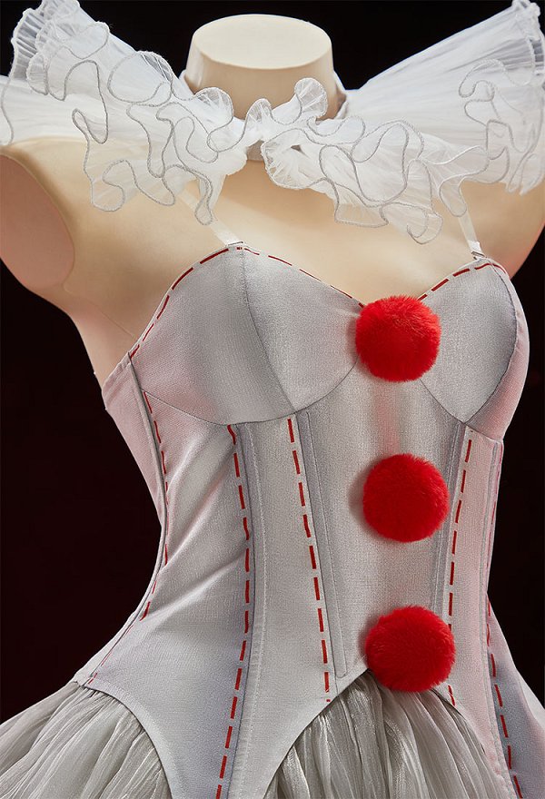 It the Joker Derivative Sexy Lingerie Dessous Set Korsett Oberteil Rock mit Kragen