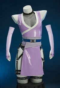 Amélioré Ver Ninja Dérivé Sexy Cosplay Costume Ensemble Haut en résille et body à décolleté plongeant avec masque et ceinture