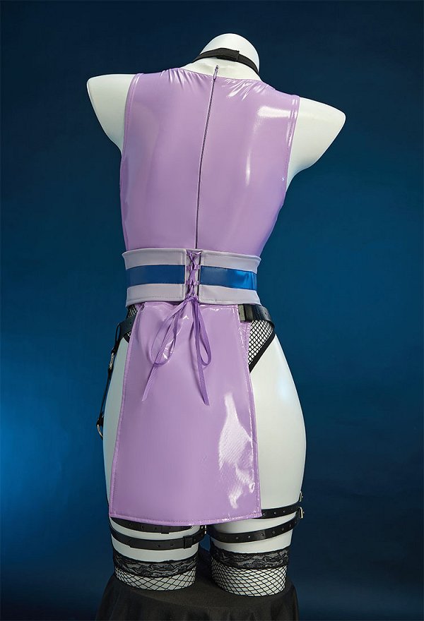 Upgraded Ver Ninja Derivative Sexy Cosplay Kostüm Set Netzoberteil und Tiefer V Bodysuit mit Maske Hüftgürtel Upgraded Ver Ninja Derivative Sexy Cosplay Kostüm Set Netzoberteil und Tiefer V Bodysuit mit Maske Hüftgürtel
