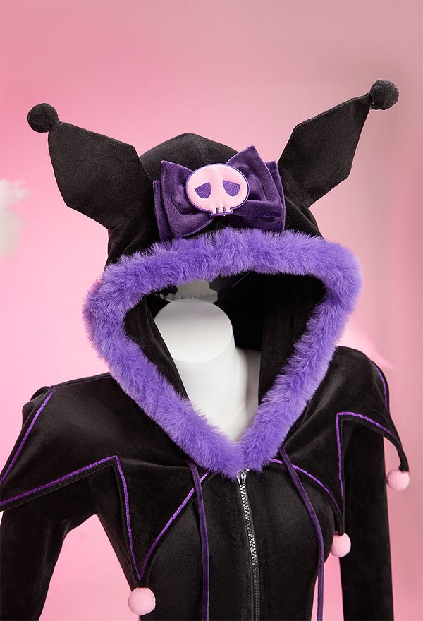 Kuromi Sexy Pijama erótico de peluche: body adorable con cola y cinturón