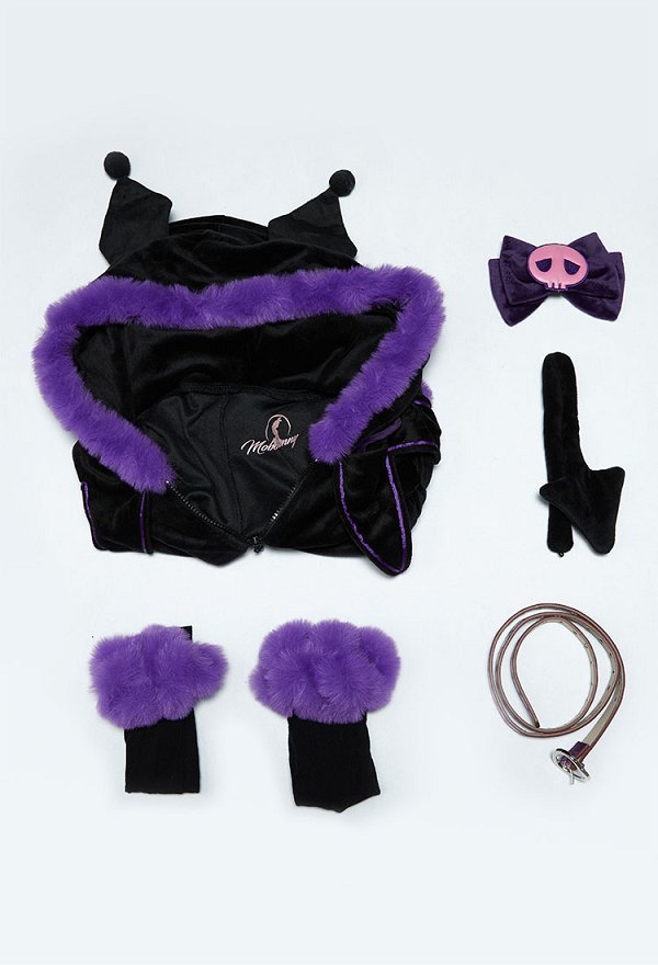 Kuromi Sexy Pijama erótico de peluche: body adorable con cola y cinturón