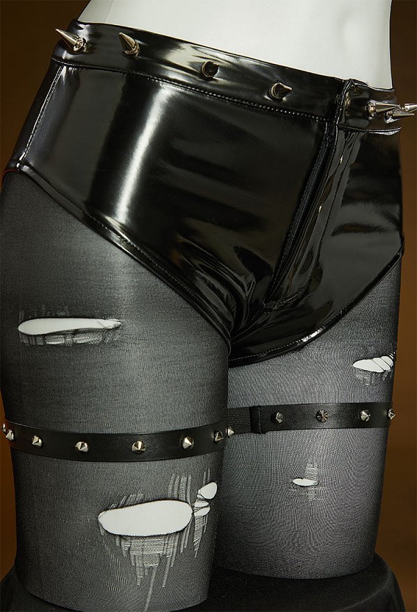 Rival Girl Magik Derivative Sexy Cosplay Kostüm Kurzes Oberteil und Shorts mit Schulterpanzerung Stirnband