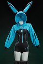 Disfraz de Cosplay Sexy Derivado Vocal Estilo Cibernético Bodysuit deportivo apretado con chaqueta corta con capucha y tocado