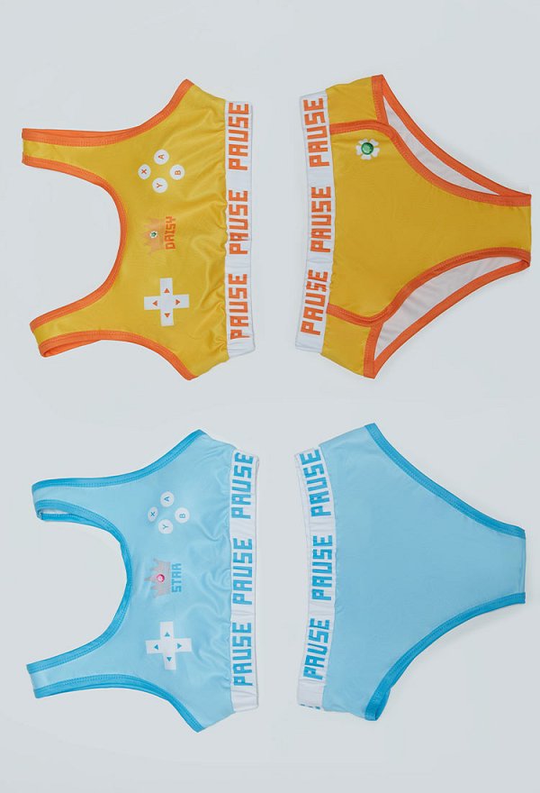 Conjunto Deportivo Sexy Derivado de Daisy y Rosalina con Sujetador Deportivo y Braguita Deportiva