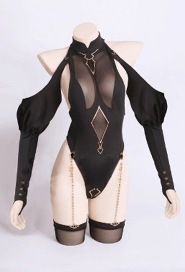 Conjunto mono sexy de bruja con capa y sombrero de magia