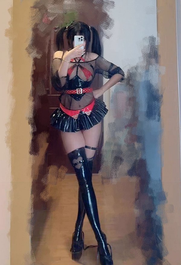 Street Angel Sexy Lingerie Set Waist Belt and Mesh Cover-up with Mini Skirt and Panty Street Angel Sexy Lingerie Set Waist Belt and Mesh Cover-up with Mini Skirt and Panty