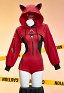 Anime Girl Derivative Sexy Cosplay Disfraz Ropa deportiva Estilo cibernético Bodysuit apretado con chaqueta corta con capucha