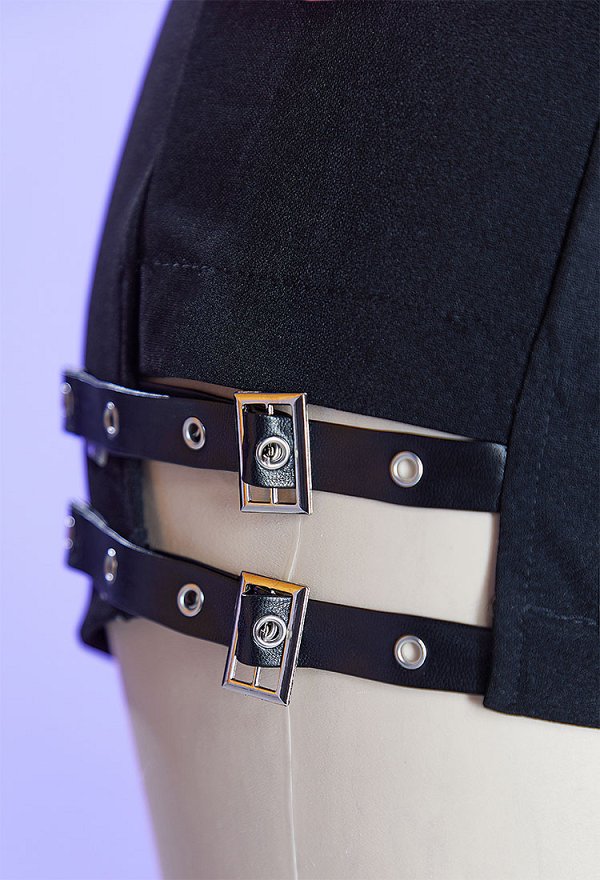 K-POP: Cazadoras de Demonios Conjunto sexy Chaqueta estampada con pantalones cortos y corsé