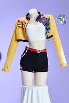 K-POP: Cazadoras de Demonios Conjunto sexy Chaqueta estampada con pantalones cortos y corsé K-POP: Cazadoras de Demonios Conjunto sexy Chaqueta estampada con pantalones cortos y corsé
