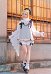 Vocal Rin 2025 Symphonic Skin Cosplay Costume Top and Shorts with Hat and Neck Ribbon