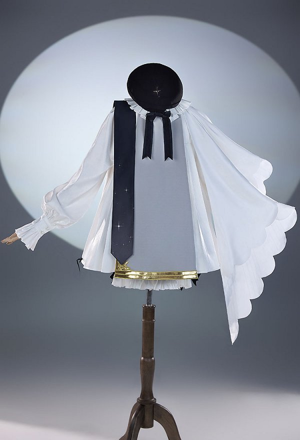 Vocal Kagamine Rin Cosplay Top y pantalón con sombrero y anillo para el cuello Vocal Kagamine Rin Cosplay Top y pantalón con sombrero y anillo para el cuello