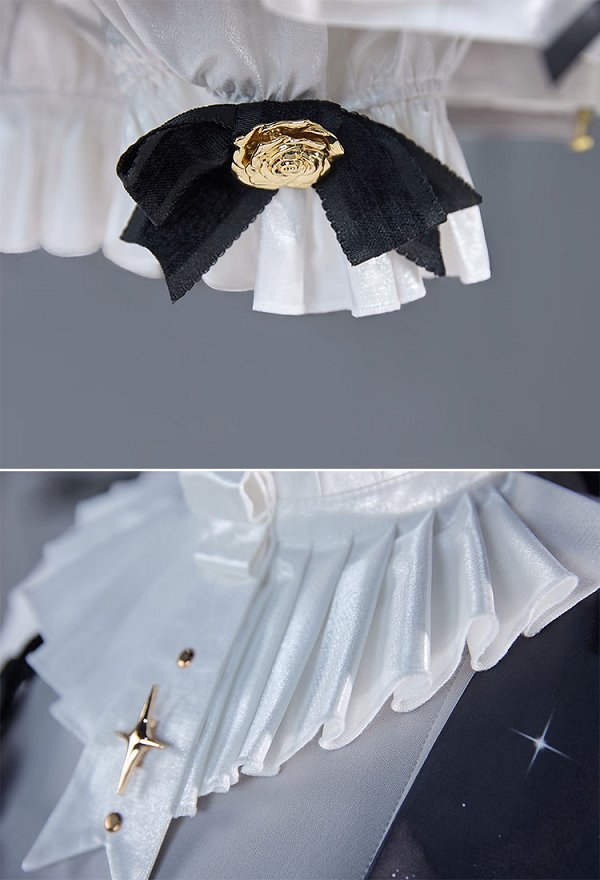 Vocal Kagamine Rin Cosplay Top y pantalón con sombrero y anillo para el cuello Vocal Kagamine Rin Cosplay Top y pantalón con sombrero y anillo para el cuello
