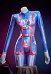 OW DVA Derivative Sexy Cosplay Costume Cyberpunk Printed Bodysuit and Straps