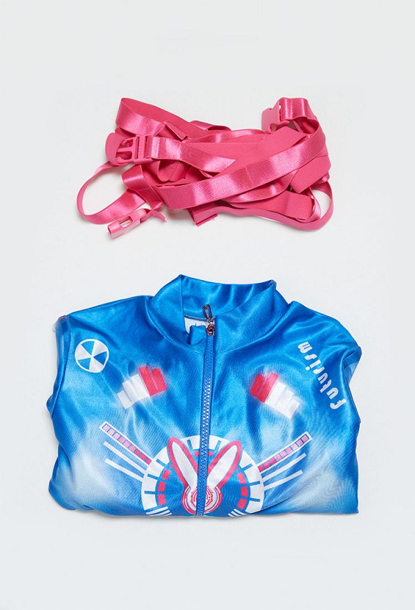 DVA Derivado Body sexy con estampado cyberpunk y tirantes