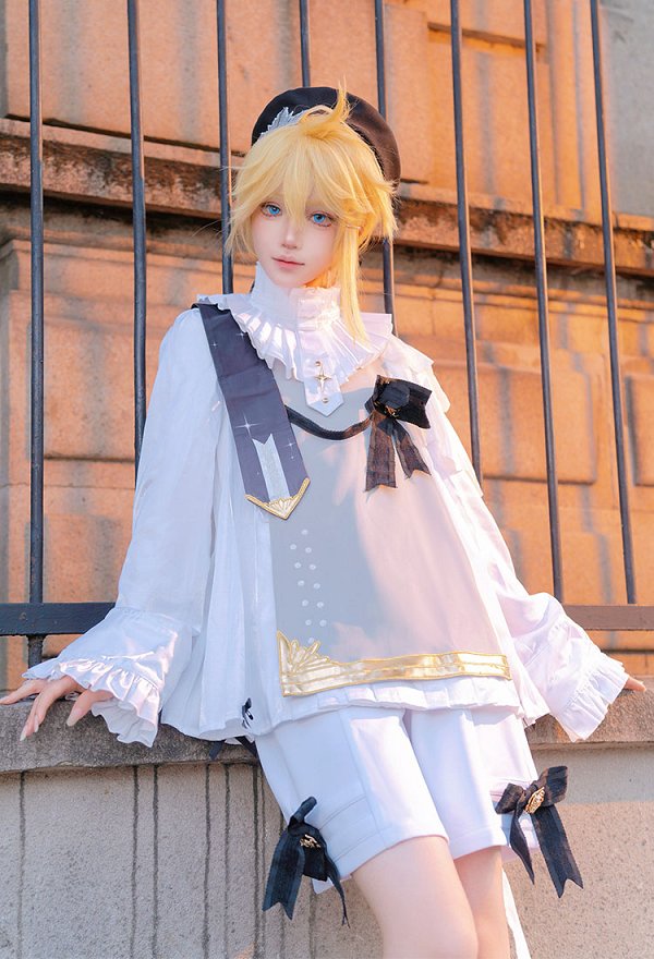 Muse Dash Kagamine Len Cosplay Top y pantalones con sombrero