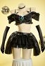 Bowsette Derivative Music Festival Outfit sexy Crop Top con volantes y falda con tanga y guantes