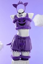 PM Derivative Sexy Cosplay Costume Plush Homewear Crop Top and Shorts with Hairband Tail PM Derivative Sexy Cosplay Costume Plush Homewear Crop Top and Shorts with Hairband Tail