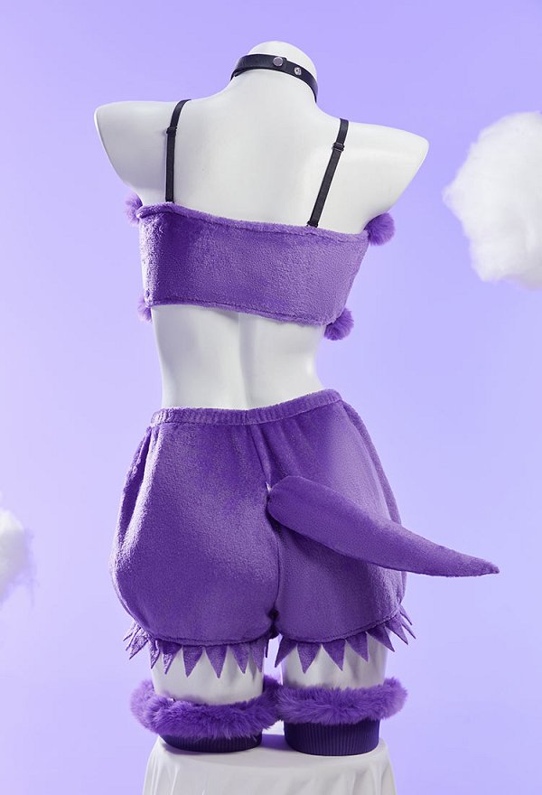 Derivado de PM Sexy traje de Cosplay traje de hogar de felpa Top y pantalones cortos con cola de banda de pelo