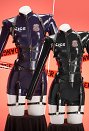 Disfraz sexy de policía para Halloween mono con cremallera gorra y placa