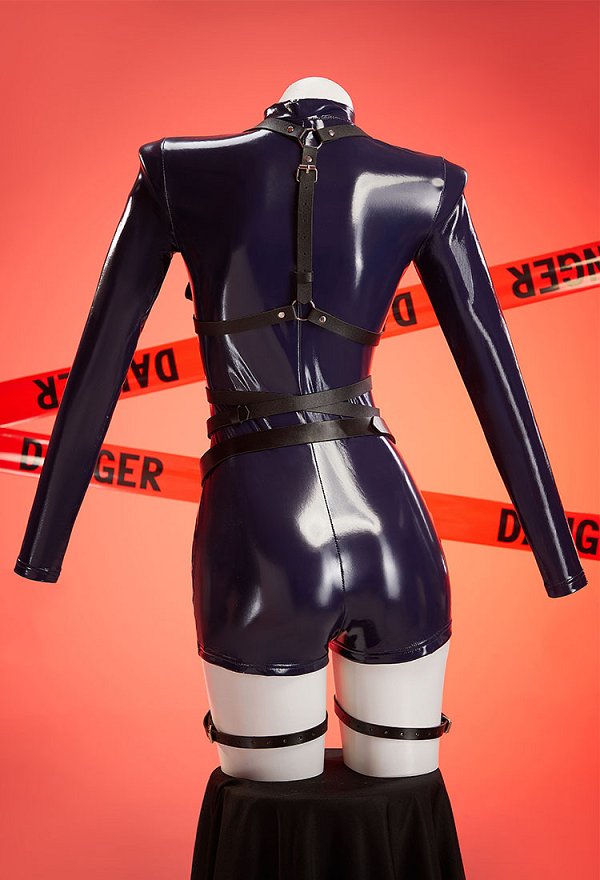 Sexy Halloween Polizei Cosplay Kostüm Ganzkörperanzug mit Reißverschluss Mütze und Abzeichen Sexy Halloween Polizei Cosplay Kostüm Ganzkörperanzug mit Reißverschluss Mütze und Abzeichen