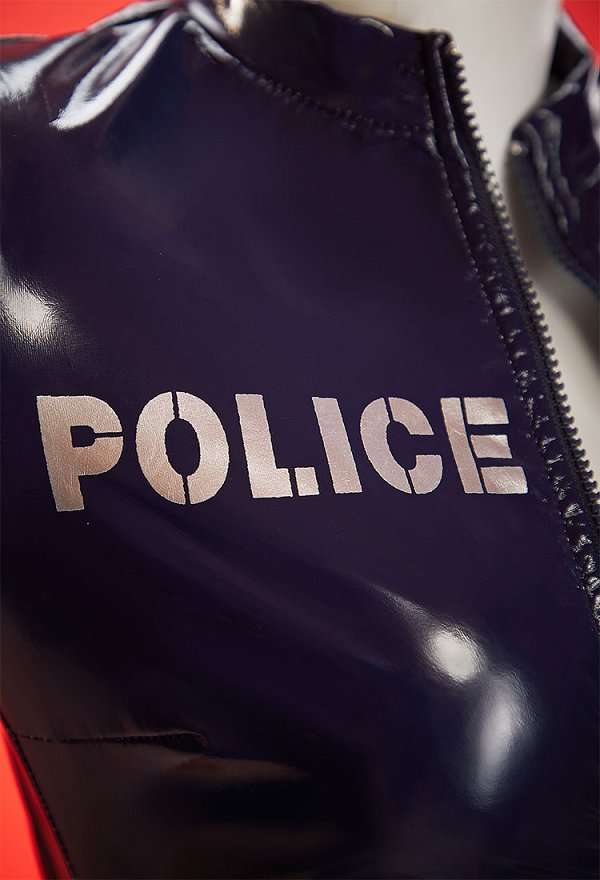 Sexy Halloween Polizei Cosplay Kostüm Ganzkörperanzug mit Reißverschluss Mütze und Abzeichen Sexy Halloween Polizei Cosplay Kostüm Ganzkörperanzug mit Reißverschluss Mütze und Abzeichen