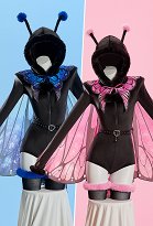 Sexy Mariposa Peluche Romper Traje con Alas de Mariposa y Cinturón Sexy Mariposa Peluche Romper Traje con Alas de Mariposa y Cinturón