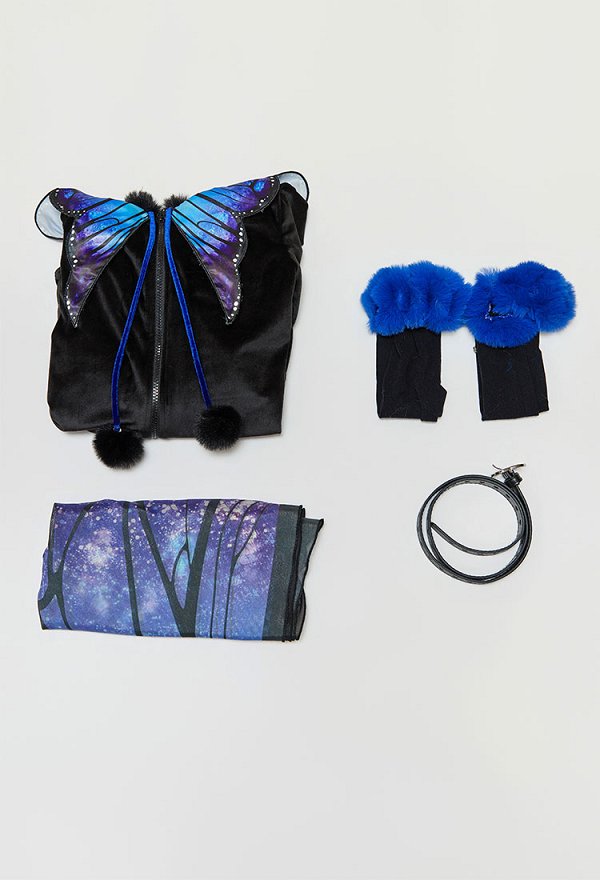 Sexy Mariposa Peluche Romper Traje con Alas de Mariposa y Cinturón Sexy Mariposa Peluche Romper Traje con Alas de Mariposa y Cinturón