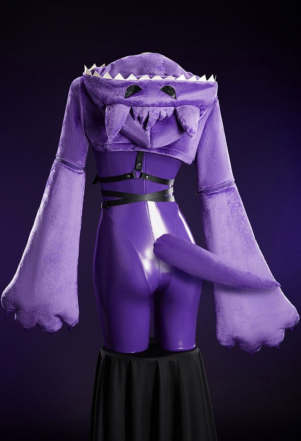 Derivado de PM Sexy traje de traje de Cosplay traje de cuerpo Sexy derivado de PM con patas y cola pelupelucon capualta