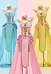 Princess Derivative Sexy Dance Style Outfit Halter Neck Dress with Sleeves and Chain