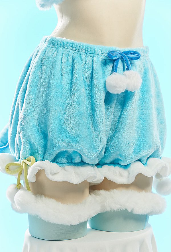 PM Derivative Sexy Cosplay Kostüm Plüsch Hausanzug Oberteil und Shorts mit Schwanz und Stirnband