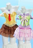 Bob Esponja y Patrick Star Derivado Disfraz de Cosplay Sexy Impresión Floral Corset Cinched y falda de pastel con corbata Bob Esponja y Patrick Star Derivado Disfraz de Cosplay Sexy Impresión Floral Corset Cinched y falda de pastel con corbata
