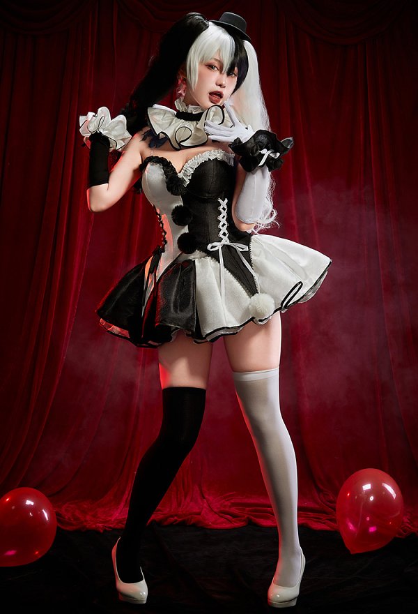 Arte derivado de Halloween Sexy Corset Vestido Conjunto Blanco y Negro Color-bloqueado Off-hombro Top y falda con guantes y cuello Arte derivado de Halloween Sexy Corset Vestido Conjunto Blanco y Negro Color-bloqueado Off-hombro Top y falda con guantes y cuello