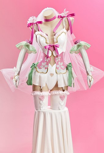 Mobbunny x Princess_Ailish Love Sexy Bridal Outfit Cutout Bodysuit with Veil and Gloves