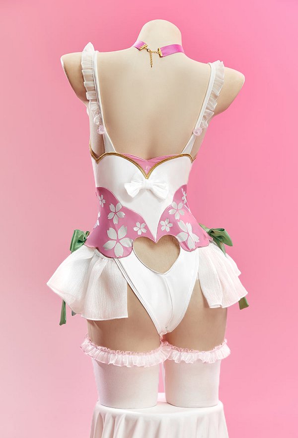 Mobbunny x Princess_Ailish Love Sexy Bridal Outfit Cutout Bodysuit with Veil and Gloves