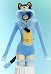 Combinaison Moulante Sexy Inspirée de Bluey sans Virgules avec Capuche en Peluche Queue et Bas Intégrés