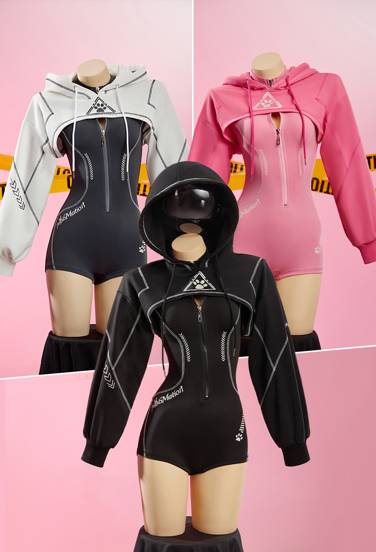 Sexy Estilo Cibernético Ropa Deportiva Yoga Traje de Manga Larga con Cremallera (Solo Traje)