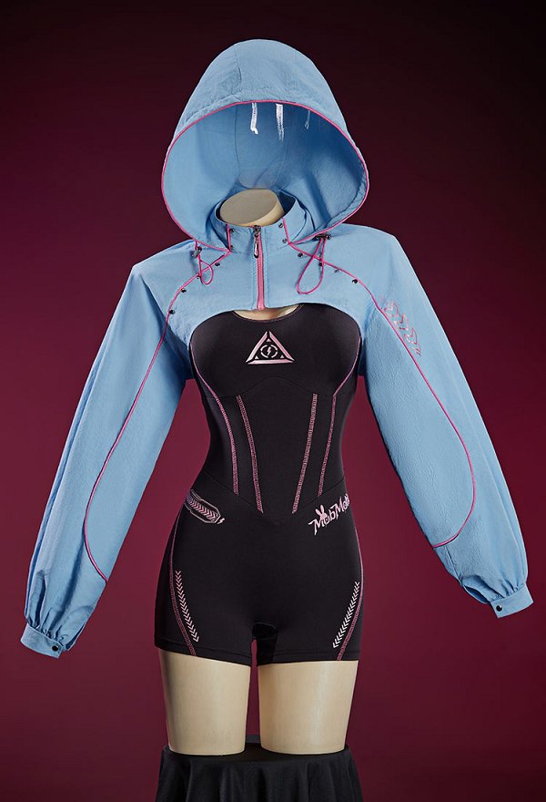 Sexy Cyber-style Short Sportswear Yoga Jumpsuit Suspender Printed Bodysuit (Only Bodysuit)