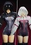 Mechanical-style Spider Print Sportswear Yoga Outfit Long-sleeved Zip-up Bodysuit with Short Jacket