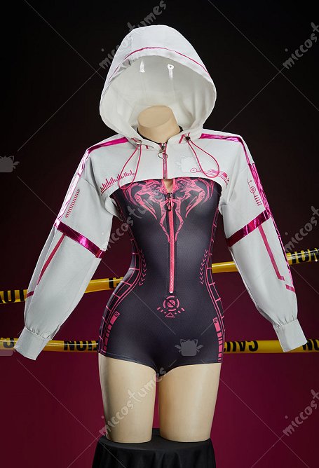 Mechanical-style Spider Print Sportswear Yoga Outfit Long-sleeved Zip-up Bodysuit with Short Jacket