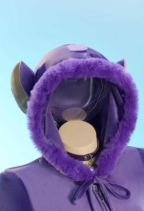 Combinaison en Peluche à Capuche Dérivée des Teletubbies Combishort Sexy avec Coiffe et Bas