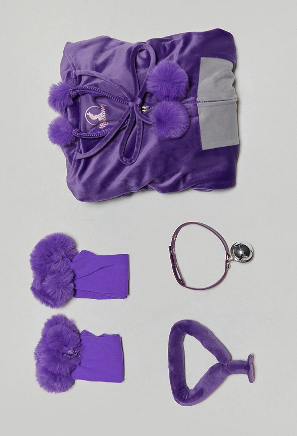 Combinaison en Peluche à Capuche Dérivée des Teletubbies Combishort Sexy avec Coiffe et Bas