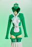 Yoshi Derivative Sexy Cosplay Costume Plush Romper Hooded Bodysuit with Belt and Tail