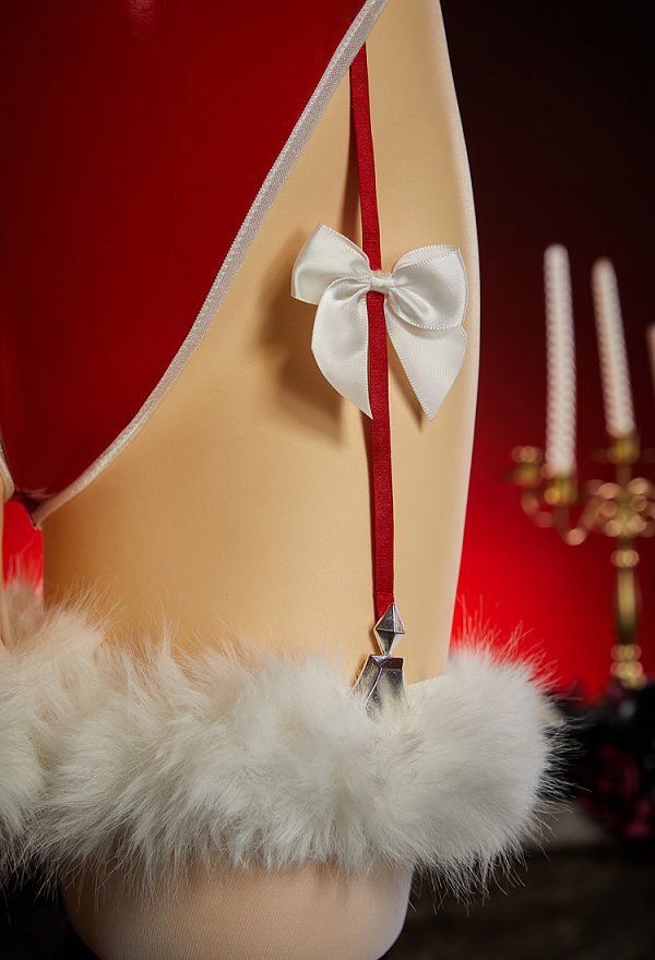 Mobbunny x Princess_Ailish Weihnachts No.2 Type B Set sexy Neckholder Bodysuit mit Ärmeln und Kunstpelzbesatz Mobbunny x Princess_Ailish Weihnachts No.2 Type B Set sexy Neckholder Bodysuit mit Ärmeln und Kunstpelzbesatz