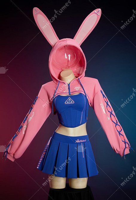 Tenue de Sport Yoga Deux Pièces Style Cybernétique Camisole Jupe Plissée avec Veste Courte à Capuche