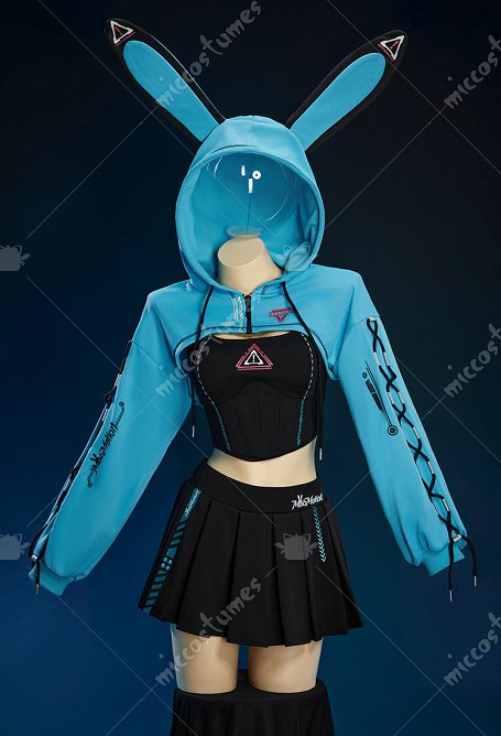 Cyber-style Two-piece Sportswear Yoga Outfit Camisole Pleated Skirt with Cropped Hooded Jacket
